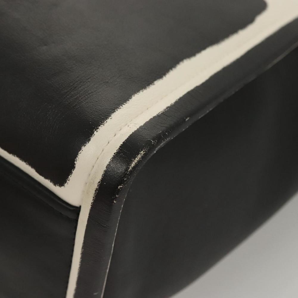 PRADA Hand Bag Leather Black White Auth 122125 - Picture 14 of 16